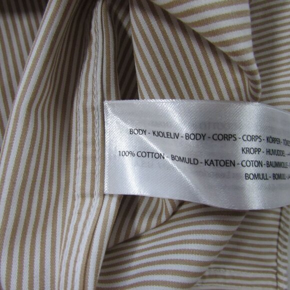 Ariat Men's Long Sleeve Wrinkle Free Grayson Classic Fit Stripe Button Shirt Gol - Picture 3 of 3